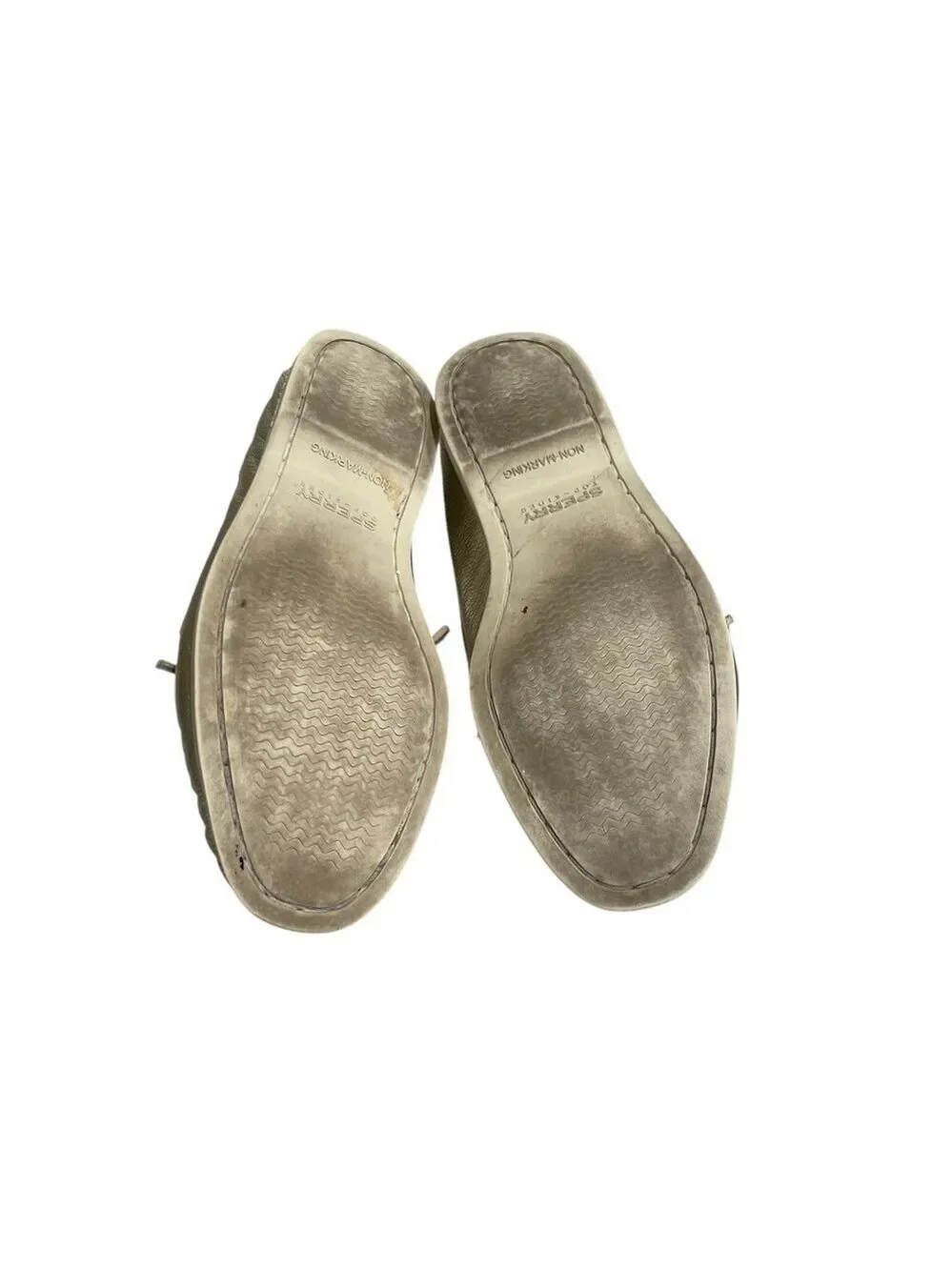 J. Crew X Sperry Topsider Gold Metallic 2 Eye Boat Shoes SZ 7 Women’s